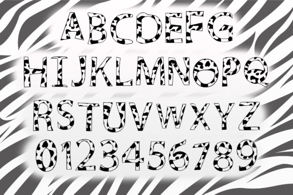 Like Zebra Font PNG with transparent background - Preview 1