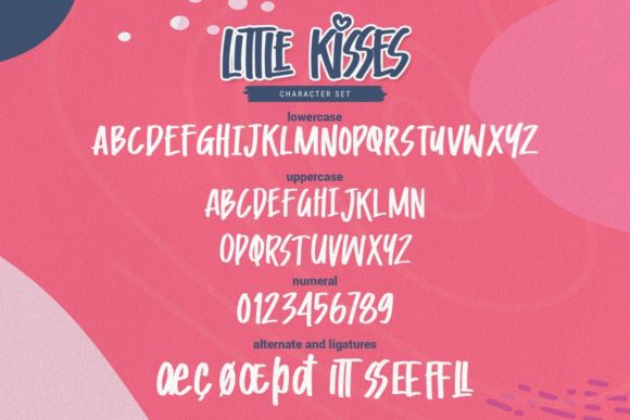 Little Kisses Font PNG with transparent background - Preview 3