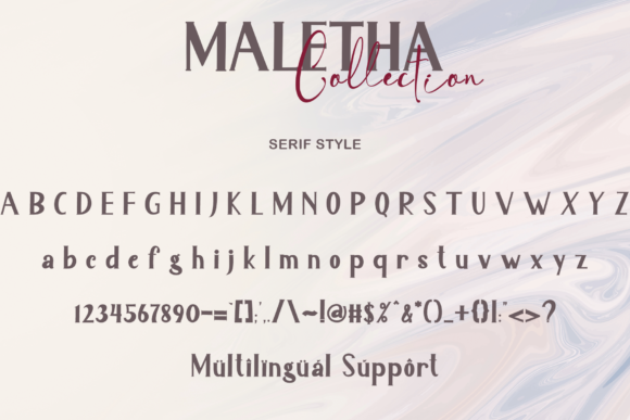 Maletha Collection Font PNG with transparent background - Preview 4