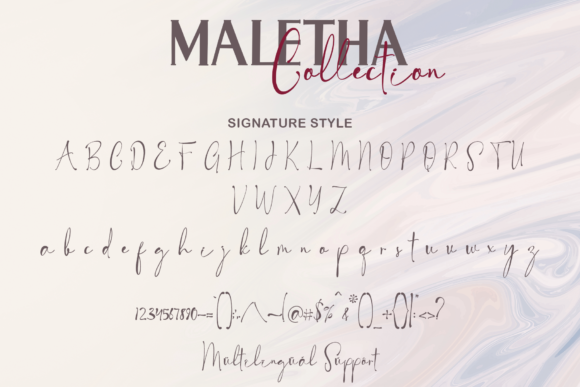 Maletha Collection Font PNG with transparent background - Preview 5