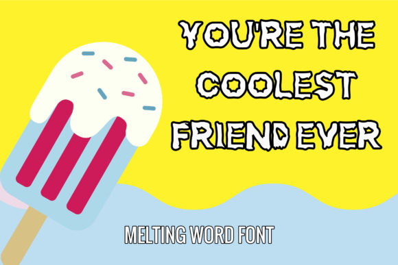 Melting Word Font PNG with transparent background - Preview 2