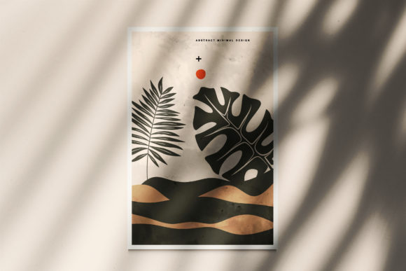 Minimalist Botanical Abstract Background Graphic Backgrounds By Minimalistartstudio