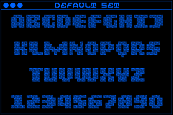 MultiType Maze Display Font PNG with transparent background - Preview 1
