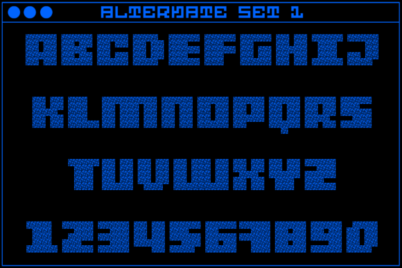 MultiType Maze Display Font PNG with transparent background - Preview 2