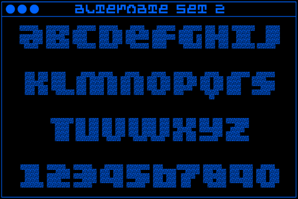 MultiType Maze Display Font PNG with transparent background - Preview 3