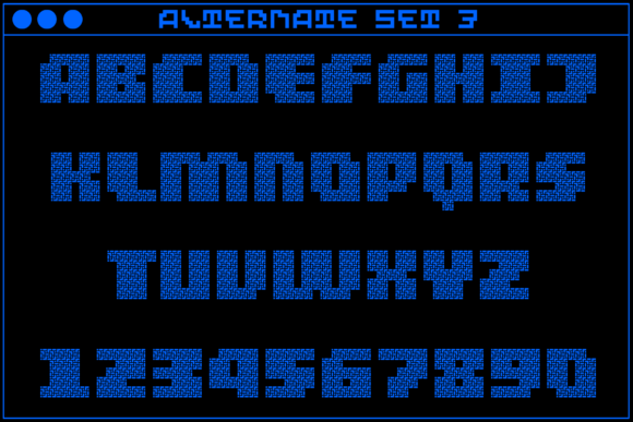 MultiType Maze Display Font PNG with transparent background - Preview 4