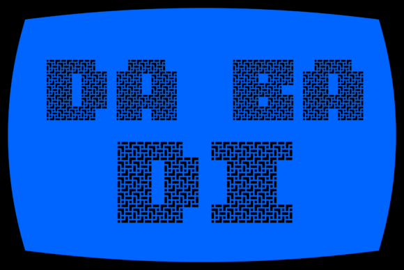 MultiType Maze Display Font PNG with transparent background - Preview 5