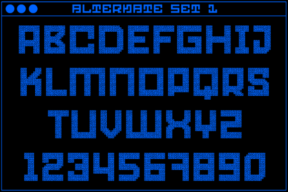 MultiType Maze Labyrinth Font PNG with transparent background - Preview 2