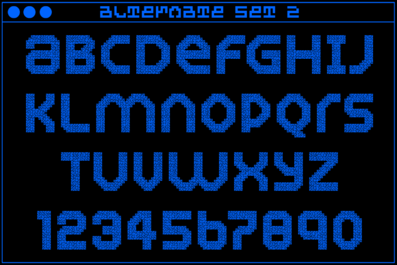 MultiType Maze Labyrinth Font PNG with transparent background - Preview 3
