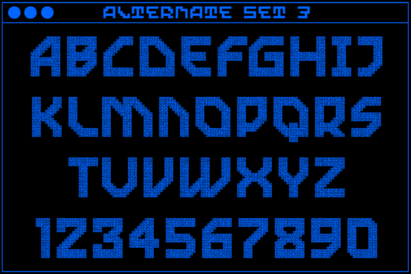 MultiType Maze Labyrinth Font PNG with transparent background - Preview 4