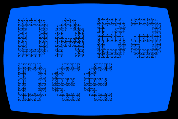 MultiType Maze Labyrinth Light Font PNG with transparent background - Preview 5