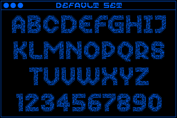 MultiType Maze Square Kufic Font PNG with transparent background - Preview 1