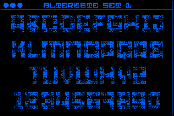 MultiType Maze Square Kufic Font PNG with transparent background - Preview 2