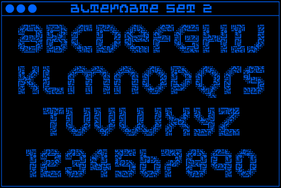 MultiType Maze Square Kufic Font PNG with transparent background - Preview 3