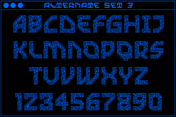 MultiType Maze Square Kufic Font PNG with transparent background - Preview 4