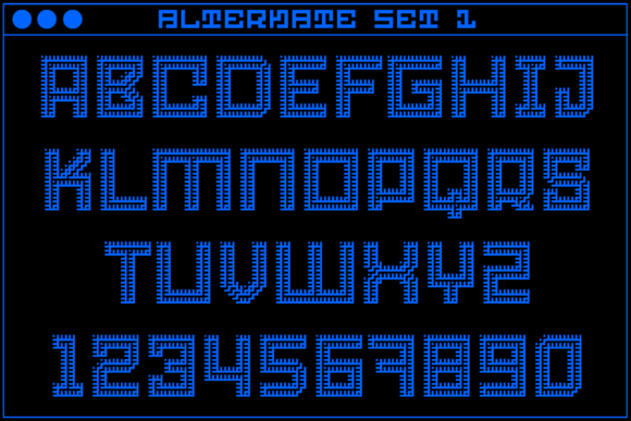 MultiType Maze Stairs 2 Font PNG with transparent background - Preview 2