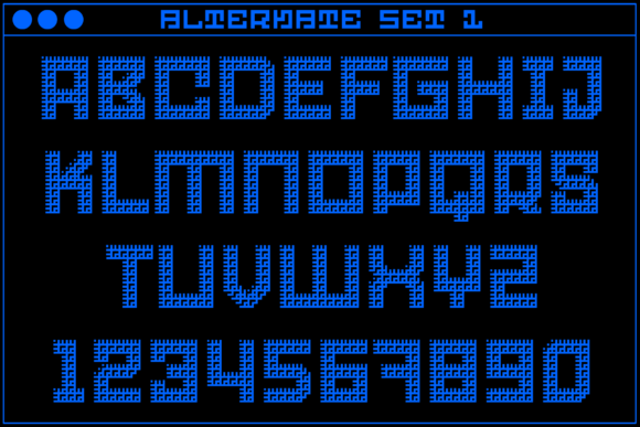 MultiType Maze Stairs 3 Font PNG with transparent background - Preview 2