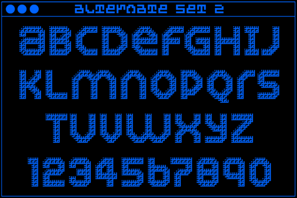 MultiType Maze Stairs 3 Font PNG with transparent background - Preview 3