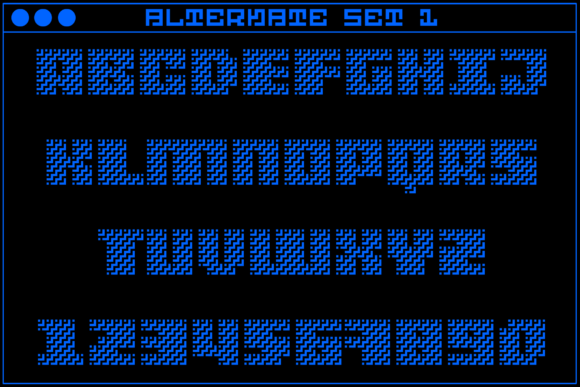 MultiType Maze Stairs Display Font PNG with transparent background - Preview 2
