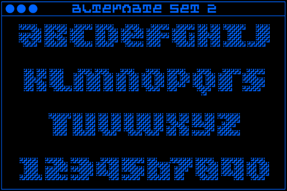 MultiType Maze Stairs Display Font PNG with transparent background - Preview 3
