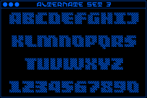 MultiType Maze Stairs Display Font PNG with transparent background - Preview 4