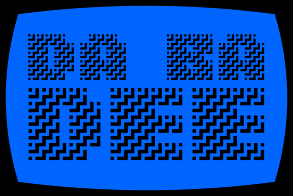 MultiType Maze Stairs Display Font PNG with transparent background - Preview 5