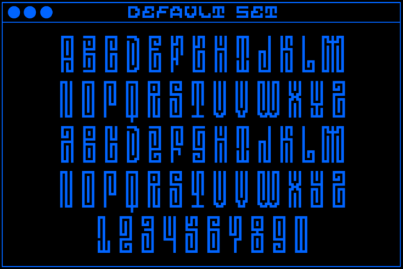 MultuType Maze Symbols Font PNG with transparent background - Preview 1