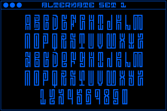 MultuType Maze Symbols Font PNG with transparent background - Preview 2