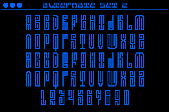 MultuType Maze Symbols Font PNG with transparent background - Preview 3