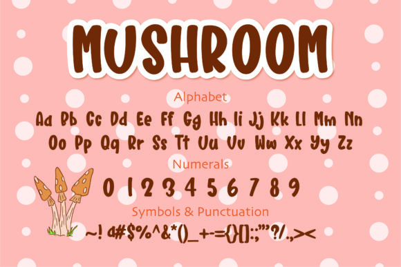 Mushroom Font PNG with transparent background - Preview 1