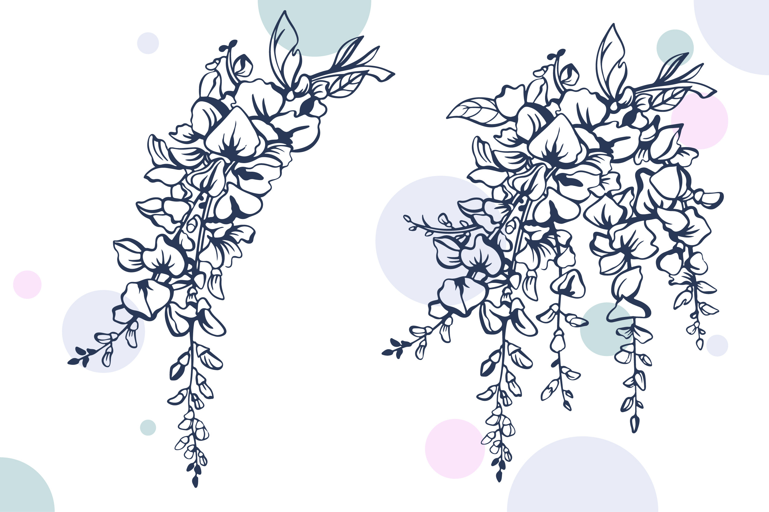 Wisteria Flower Graphic by Archi Design  Creative Fabrica