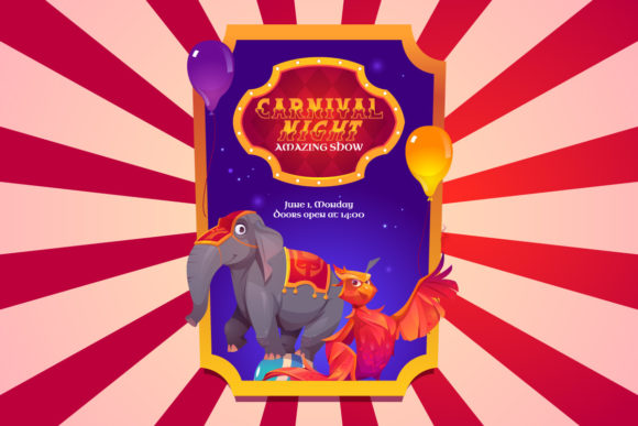 Circus Fun Font PNG with transparent background - Preview 1