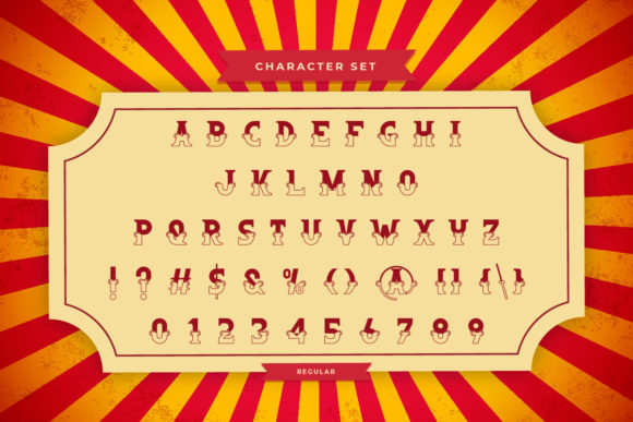 Circus Fun Font PNG with transparent background - Preview 3