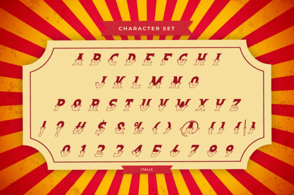 Circus Fun Font PNG with transparent background - Preview 5
