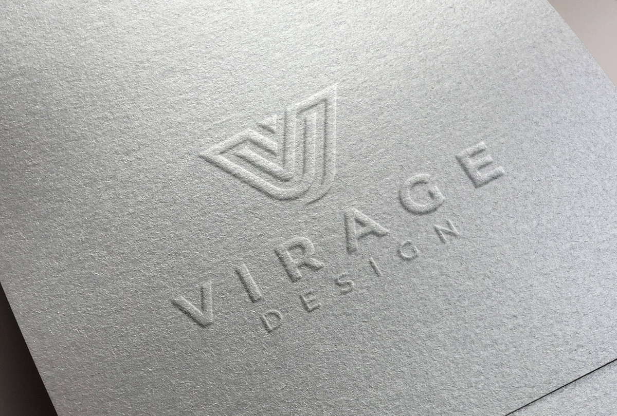Embossed Logo Mockup on White Paper Graphic by smartworkstudio 