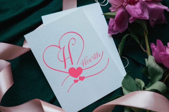 Love Sweet Monogram Font PNG with transparent background - Preview 3