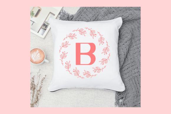Monogram Floral Line Font PNG with transparent background - Preview 2