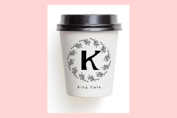 Monogram Floral Line Font PNG with transparent background - Preview 4