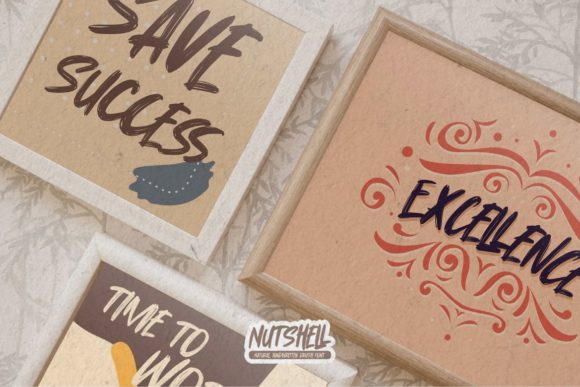 Nutshell Font PNG with transparent background - Preview 4