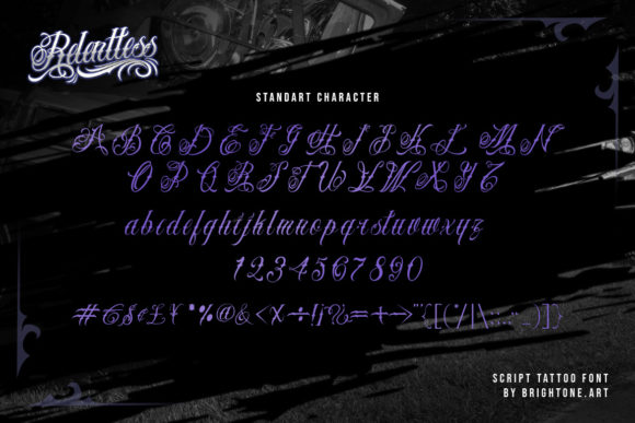 Relentless Font PNG with transparent background - Preview 2