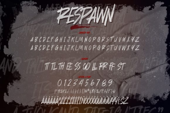 Respawn Font PNG with transparent background - Preview 2