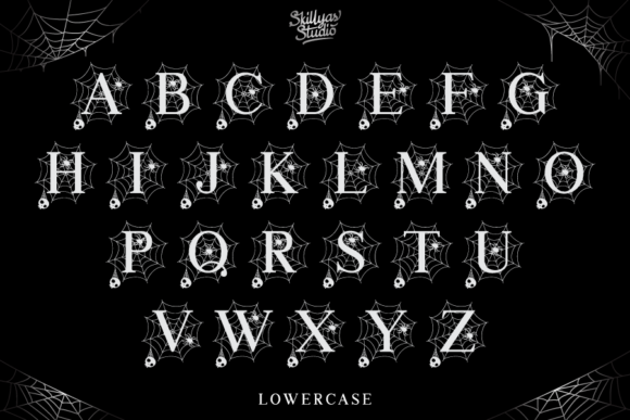 Scary Spider Monogram Font PNG with transparent background - Preview 5