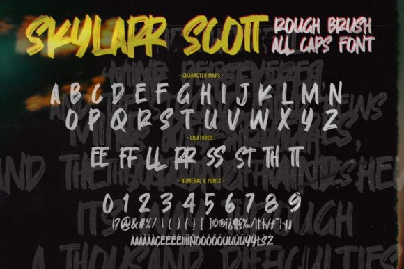 Skylarr Scott Font PNG with transparent background - Preview 2