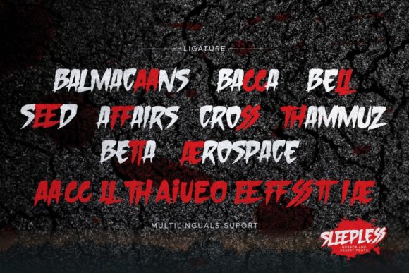 Sleepless Font PNG with transparent background - Preview 2