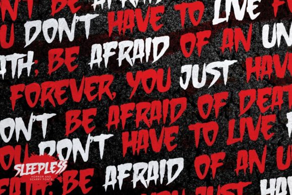 Sleepless Font PNG with transparent background - Preview 5