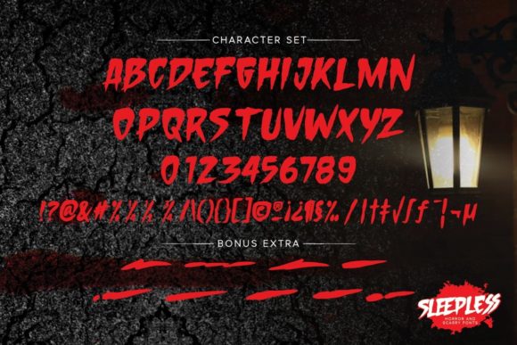 Sleepless Font PNG with transparent background - Preview 6