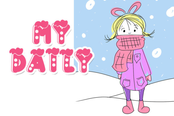 Snow Love Font PNG with transparent background - Preview 1