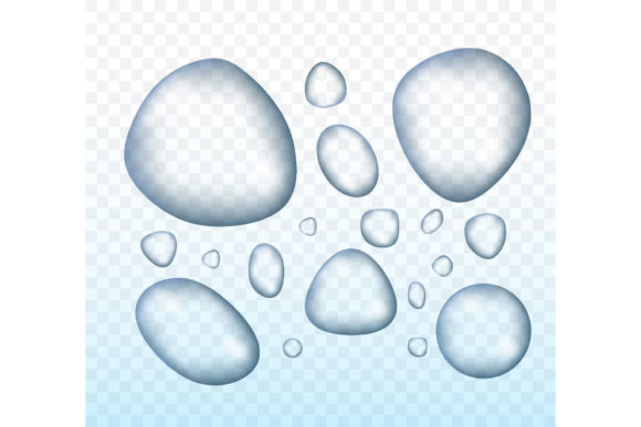 Transparent Water Drop on Light Gray Bac Graphic by DG-Studio · Creative Fabrica