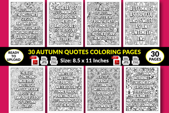 Autumn Coloring Book Pages for Adult