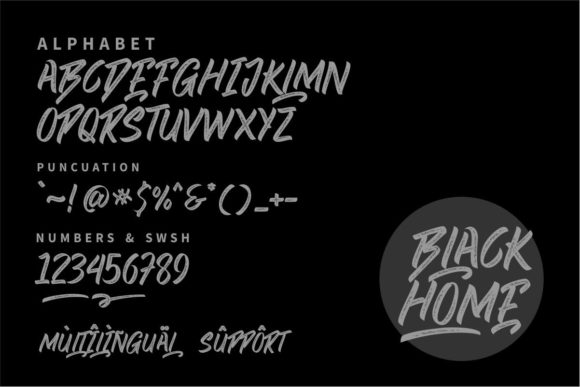 Black Home Font - Preview 3